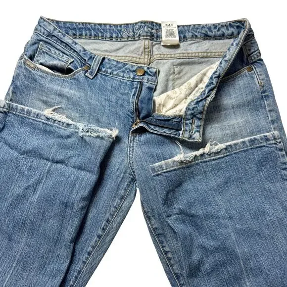 Cruel Girl Low Rise Bootcut Jeans Mid Wash Frayed Cuffs 13R Rodeo Fray - Picture 4 of 13